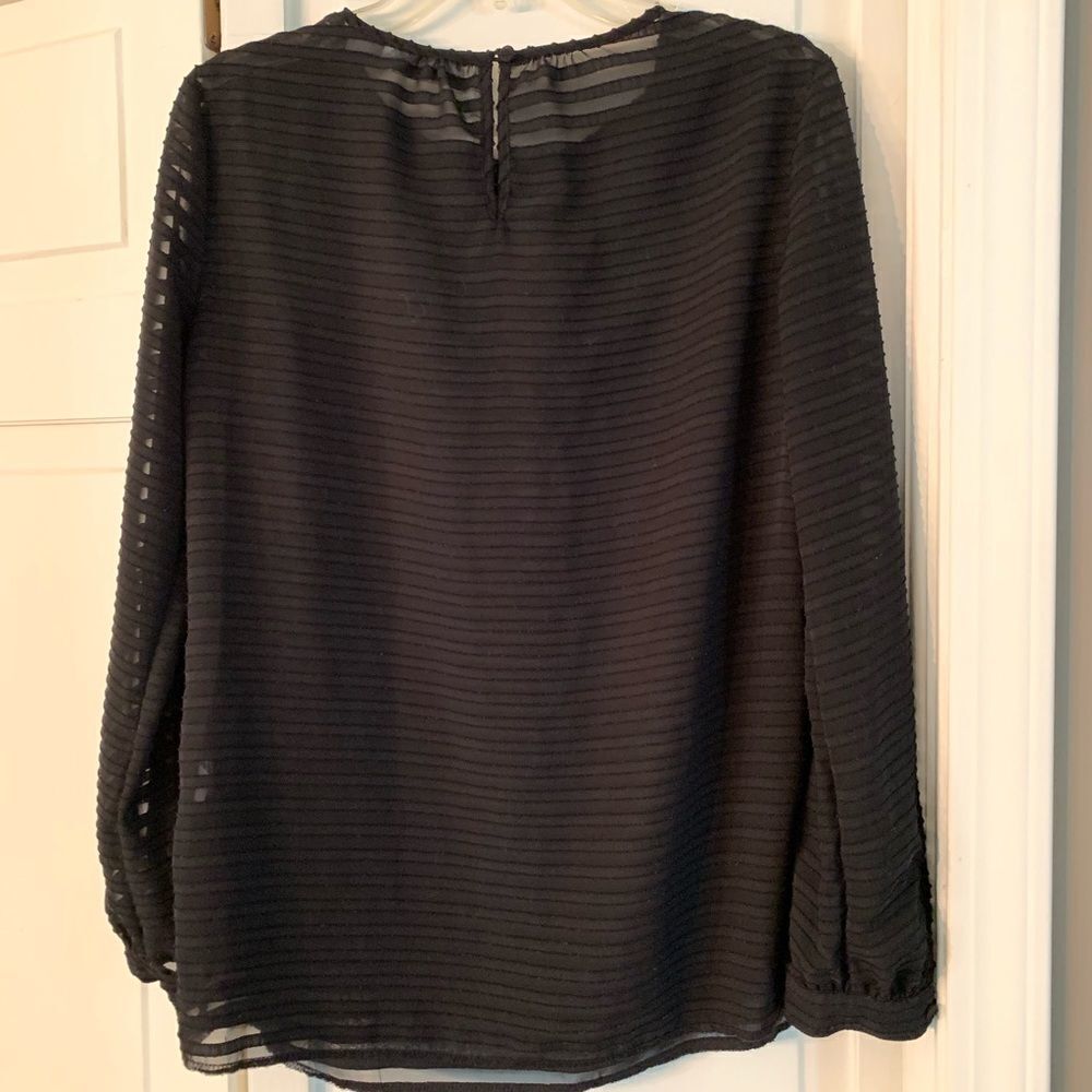 Liz Claiborne  Sheer Vintage Long sleeved Blouse size small